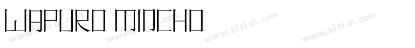 Wapuro Mincho字体转换
